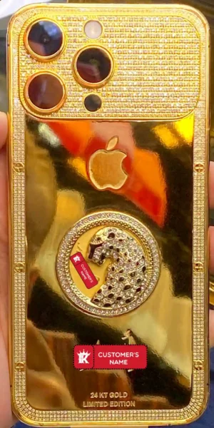 Full Gold With Crystal & 3D Logo